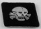 WWII GERMAN WAFFEN SS TOTENKOPF SKULL COLLAR TAB