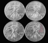 LOT OF 4 AMERICAN SILVER EAGLE 1 OZ COIN BU