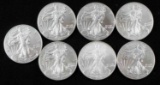 LOT OF 7 AMERICAN SILVER EAGLE 1 OZ COIN