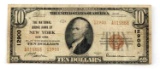 1929 $10 US NATIONAL CURRENCY BRONX NEW YORK