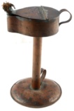 ANTIQUE 19TH CENTURY COPPER WHALE OIL LAMP