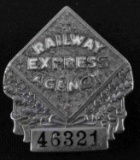 RAILWAY EXPRESS AGENCY NUMBERED BADGE