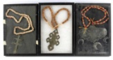 3 HUDSON BAY NATIVE TRADE BEAD NECKLACE W HB CROSS