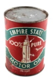 FULL UNOPENED CAN OF VINTAGE EMPIRE MOTOR OIL