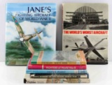 LOT OF 7 AIRCRAFT AND WWII AIRCRAFT RELATED BOOKS