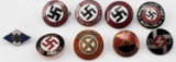 GERMAN WWII ENAMELED PARTY LAPEL BADGE LOT