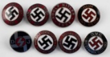 GERMAN WWII ENAMELED PARTY LAPEL BADGE LOT