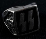 WWII GERMAN THIRD REICH SS RING SIZE 9 SKULL