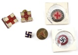 WWII THIRD REICH NSDAP MEDICAL RED CROSS PINS