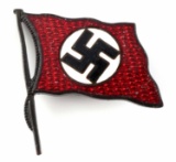 WWII GERMAN THIRD REICH ENAMED PARTY FLAG PIN