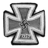 WWII GERMAN HAND EMBROIDERED IRON CROSS 1ST CLASS