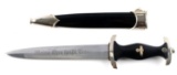 WWII GERMAN SS 1933 EM DAGGER AND SCABBARD