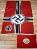 WWII THIRD REICH GERMAN KRIEGSMARINE FLAG & SMALL