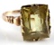 10KT GOLD AND PERIDOT ANTIQUE ESTATE RING SIZE 5