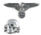 WWII GERMAN THIRD REICH SS EAGLE AND TOTENKOPF SET