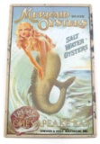 MERMAID BRAND OYSTERS SALT WATER OYSTERS WALL SIGN