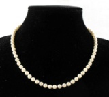 CULTURED PEARL NECKLACE WITH 14KT GOLD CLASP