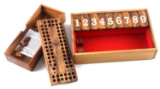 HANDCRAFTED WOODEN SHUT THE BOX & HORSE RACE GAME