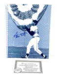 AUTOGRAPHED WILLIE MAYS GIANTS PHOTOGRAPH WITH COA