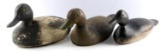 LOT OF 3 ANTIQUE HAND PAINTED HUNTING DUCK DECOYS