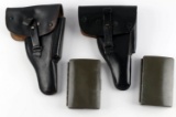 MIXED LOT 2 P38 HOLSTERS AND 2 GUN CLEANING KITS