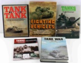 ASSORTED LOT OF 5 MILITARY TANK VEHICLE BOOKS