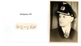 WWII GERMAN WOLFGANG LUTH SIGNATURE AND PHOTO