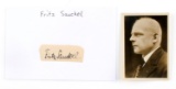 WWII GERMAN FRITZ SAUCKEL SIGNATURE AND PHOTO