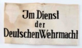 WWII GERMAN THIRD REICH JM DIENST ARMBAND