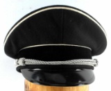 WWII GERMAN THIRD REICH SS OFFICERS VISOR HAT
