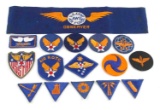 WWII ARMY AIR FORCE PATCH LOT OF 16 W OBSERVER