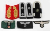 WWII GERMAN THIRD REICH LOT OF PATCHES & WEARABLES