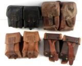 ASSORTED LOT OF 4 WWII  AMMO POUCHES MOSIN K98