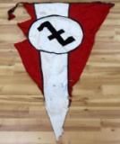 WWII THIRD REICH DUTCH SS NSB FLAG PENNANT