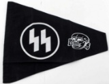 WWII GERMAN THIRD REICH WAFFEN SS TOTENKOPF BANNER