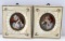 PAIR OF 19TH CENTURY HANDPAINTED IVORY PORTRAITS