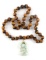 VINTAGE JADE PENDANT AND TIGERS EYE BEAD NECKLACE