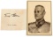 WWII GERMAN FRANZ HALDER SIGNATURE AND POSTCARD