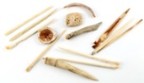 16 NATIVE AMERICAN MOUNTAIN MAN BONE HAIR PIN LOT