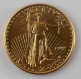 1992 GOLD 1/10 OZ AMERICAN EAGLE BU COIN