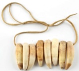 NORTHWEST COAST INDIAN ORCA TOOTH NECKLACE