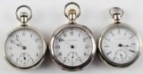 LOT OF 3 ANTIQUE POCKETWATCHES ELGIN & ILLINOIS CO