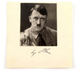 WWII GERMAN CLIPPED SIGNATURE AND PHOTO OF HITLER