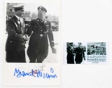 WWII GERMAN HANS BAUR SIGNED AND INSCRIBED PHOTO