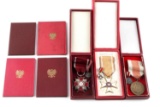 LOT OF 3 POLISH CASED MEDALS WITH ID BOOK AWARDS