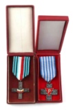 LOT OF 2 CASED POLISH WARSAW AND AUSCHWITZ MEDALS