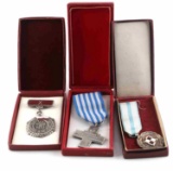 LOT OF 3 CASED POLISH MEDALS AUSCHWITZ AIR FORCE