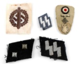 WWII THIRD REICH SS WAFFEN AFRIKA PATCH LOT OF 5