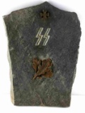 WWII GERMAN THIRD REICH SS HEADSTONE FANTASY PIECE