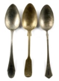 LOT OF 3 WWII THIRD REICH SS SILVERWARE SPOONS